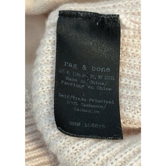 Rag & Bone Women's Pink V Neck Sweater Pullover 100% Cashmere Relaxed - Size S - Picture 5 of 6